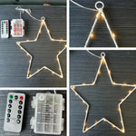Lot de 3 guirlandes lumineuses étoiles de Noël