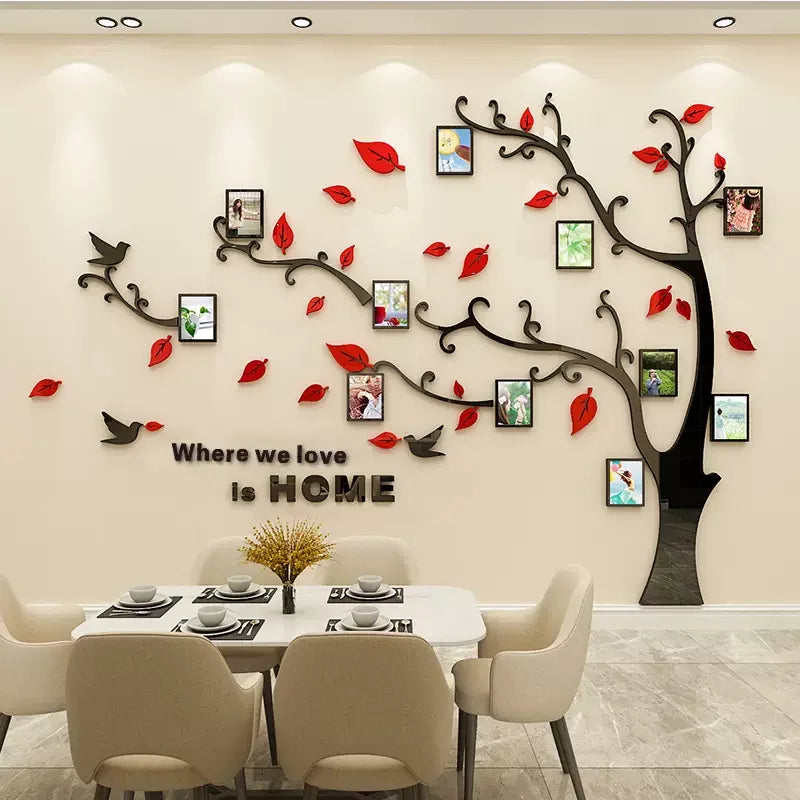 Sticker mural arbre gris foncé dans chambre