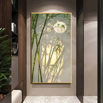 Impression bambou vert paysage nature