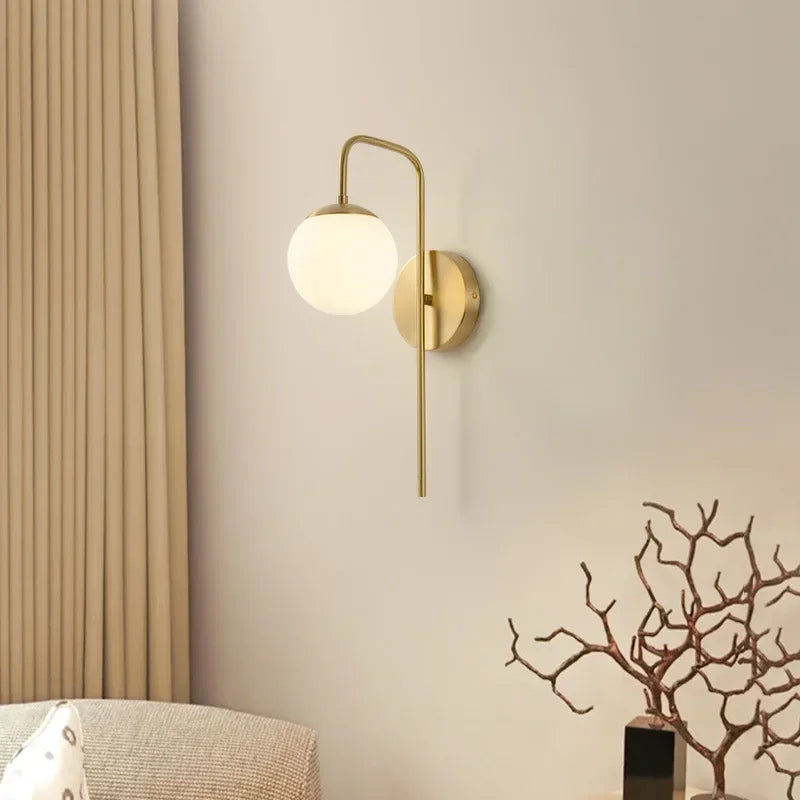 Applique murale LED avec prise en noir pour salon moderne
