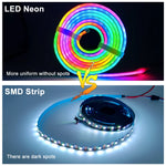 Bande LED néon utilisée pour créer une ambiance lumineuse moderne