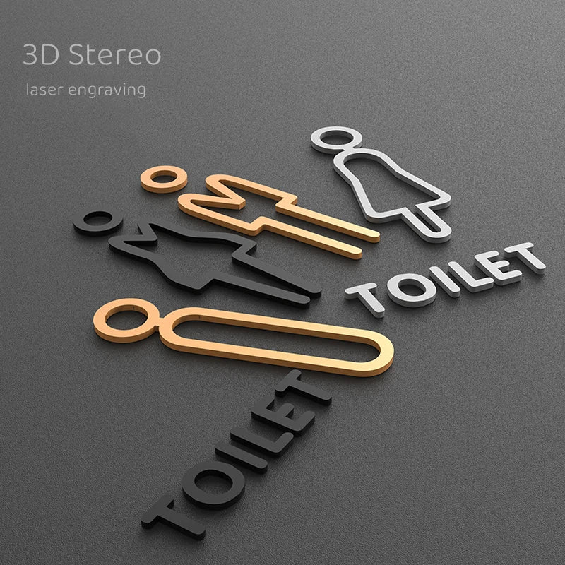 Détail du design 3D de la plaque de toilette acrylique