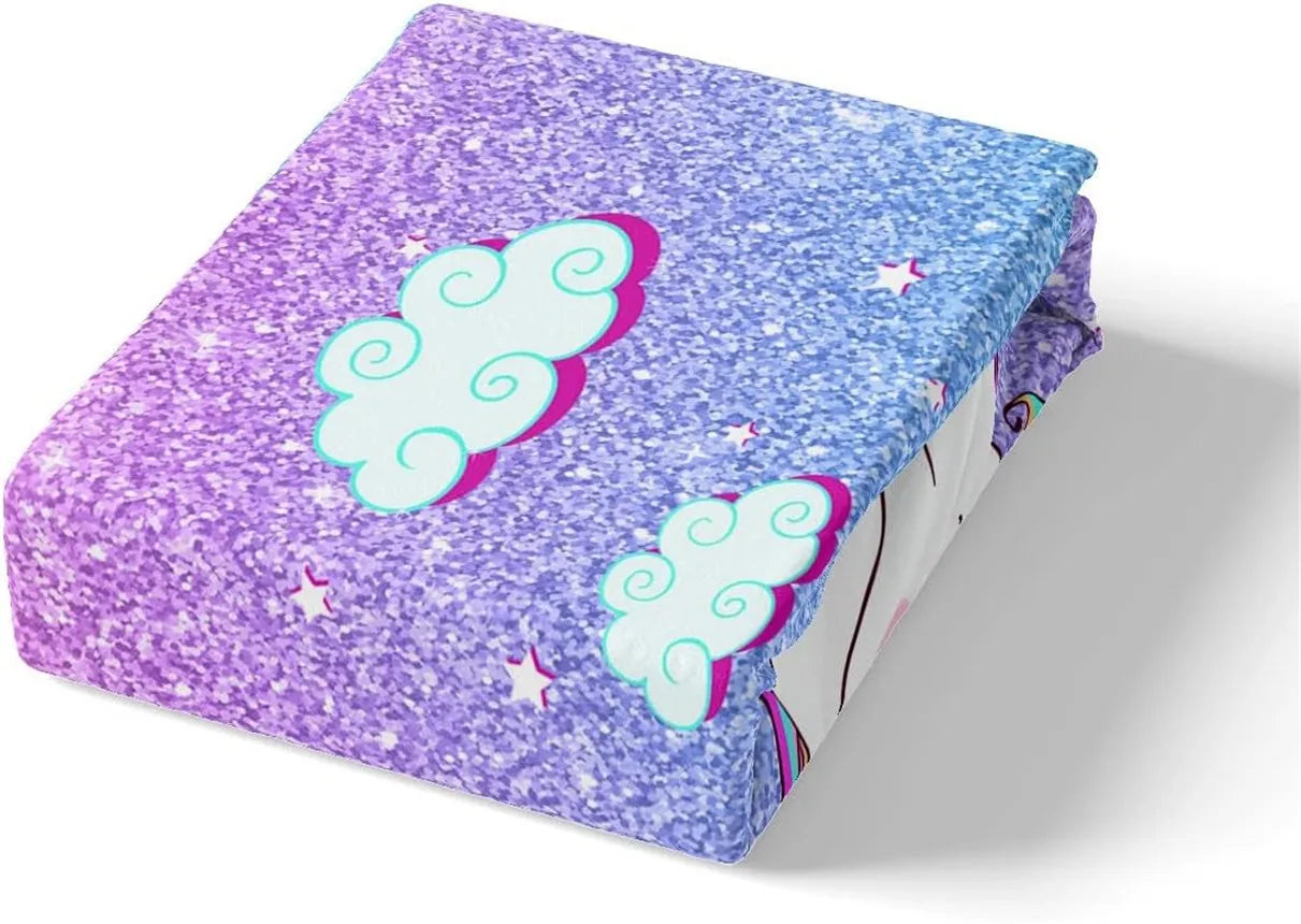 Microfibre douce de la housse de couette licorne
