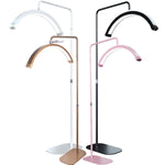 Lampe demi-lune LED noire pour éclairage professionnel sans ombre