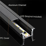 Profilé LED installé sous meuble cuisine éclairage linéaire