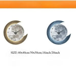 Horloge murale LED lune terre blanche 16 pouces
