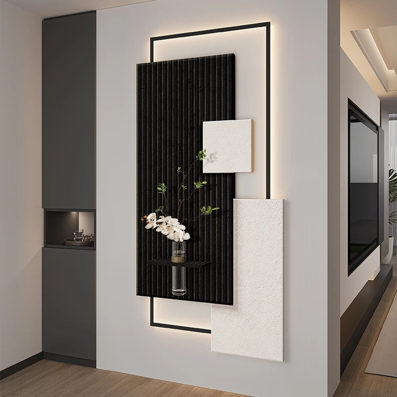 Lampe murale LED bois vue de face