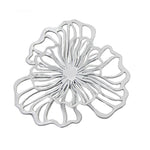 Décoration murale florale en métal kaki foncé pour bureau