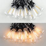 Guirlande lumineuse exterieur illumine un patio le soir