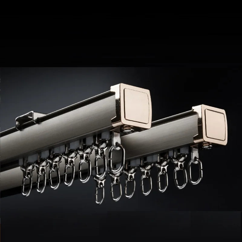 Rail de rideau personnalisable en alliage d'aluminium vue de près