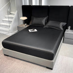 Drap-housse soyeux unie élastique protection matelas