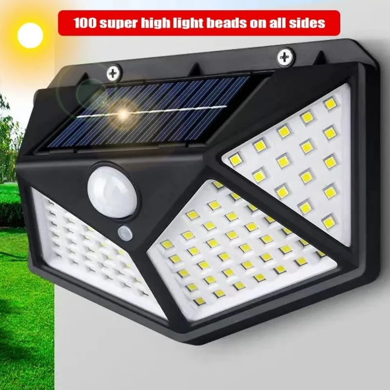 Applique murale LED solaire avec capteur de mouvement pour jardin