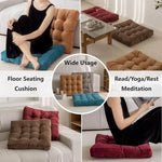Coussin de sol yoga violet touffeté