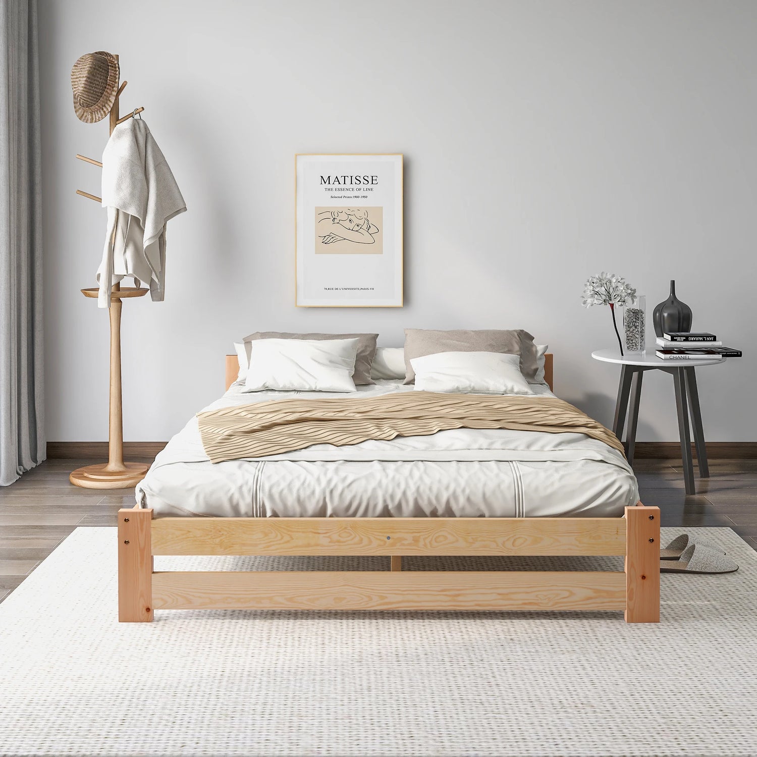 Sommier à lattes du lit futon en bois massif