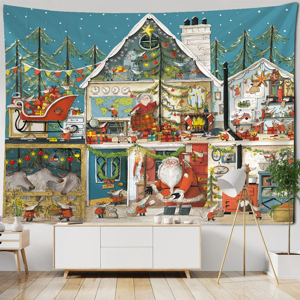 Tapisserie festive salon chambre