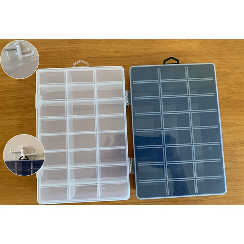Boîte à bijoux rectangle avec 24 grilles de séparation