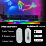 Ruban LED néon en extérieur sur terrasse