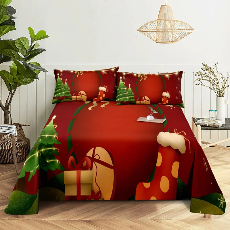Détail de l'impression 3D haute définition du Père Noël sur le drap