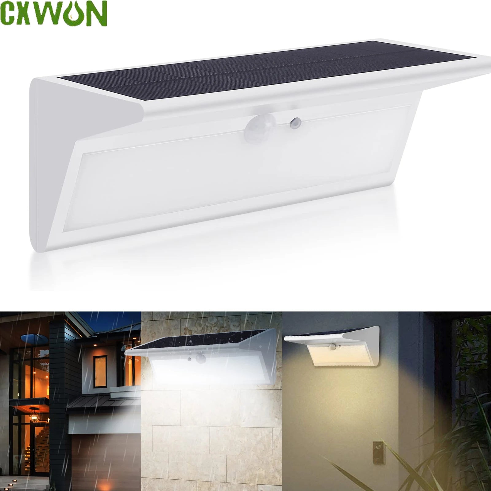 Lampe solaire extérieure avec détecteur de mouvement 46 LED