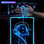 Ruban LED ambiance voiture flexible installé sur tableau de bord