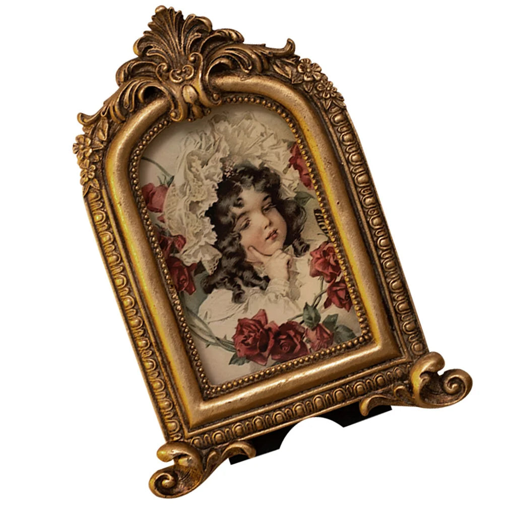 Détail du cadre photo rétro avec motif vintage