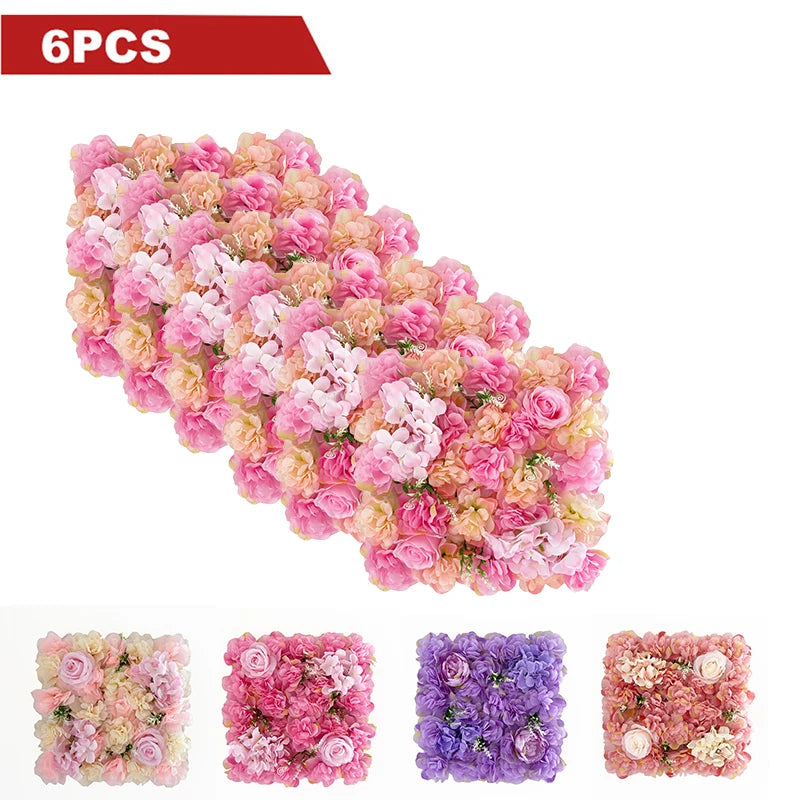 Panneau mural fleurs artificielles pivoine rose décoration mariage