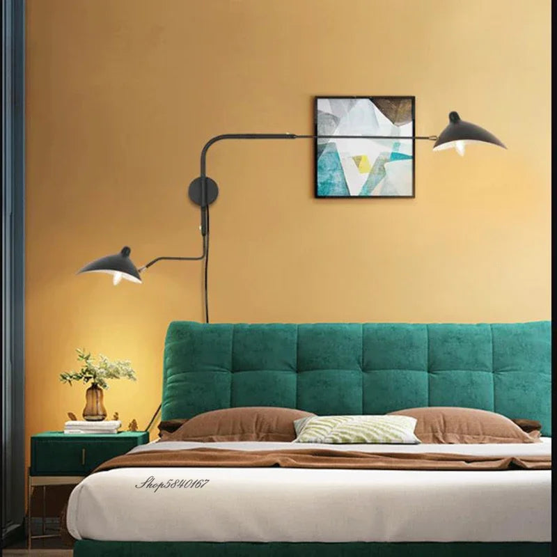 Applique murale jaune design araignée