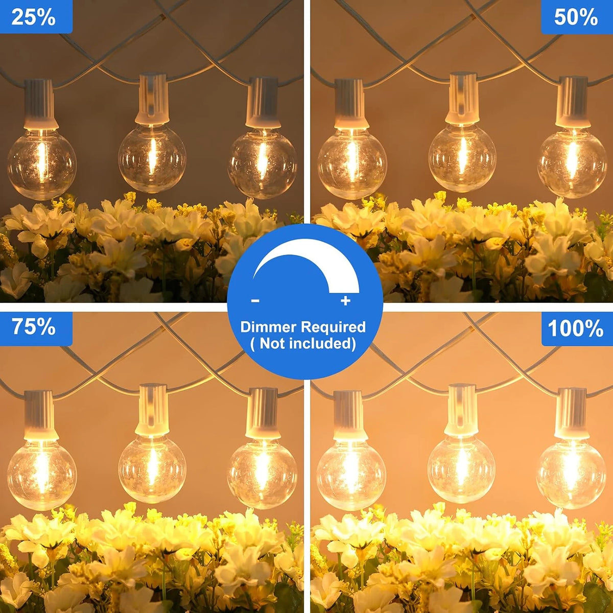 Guirlande lumineuse 30 mètres pour décoration de mariage en extérieur