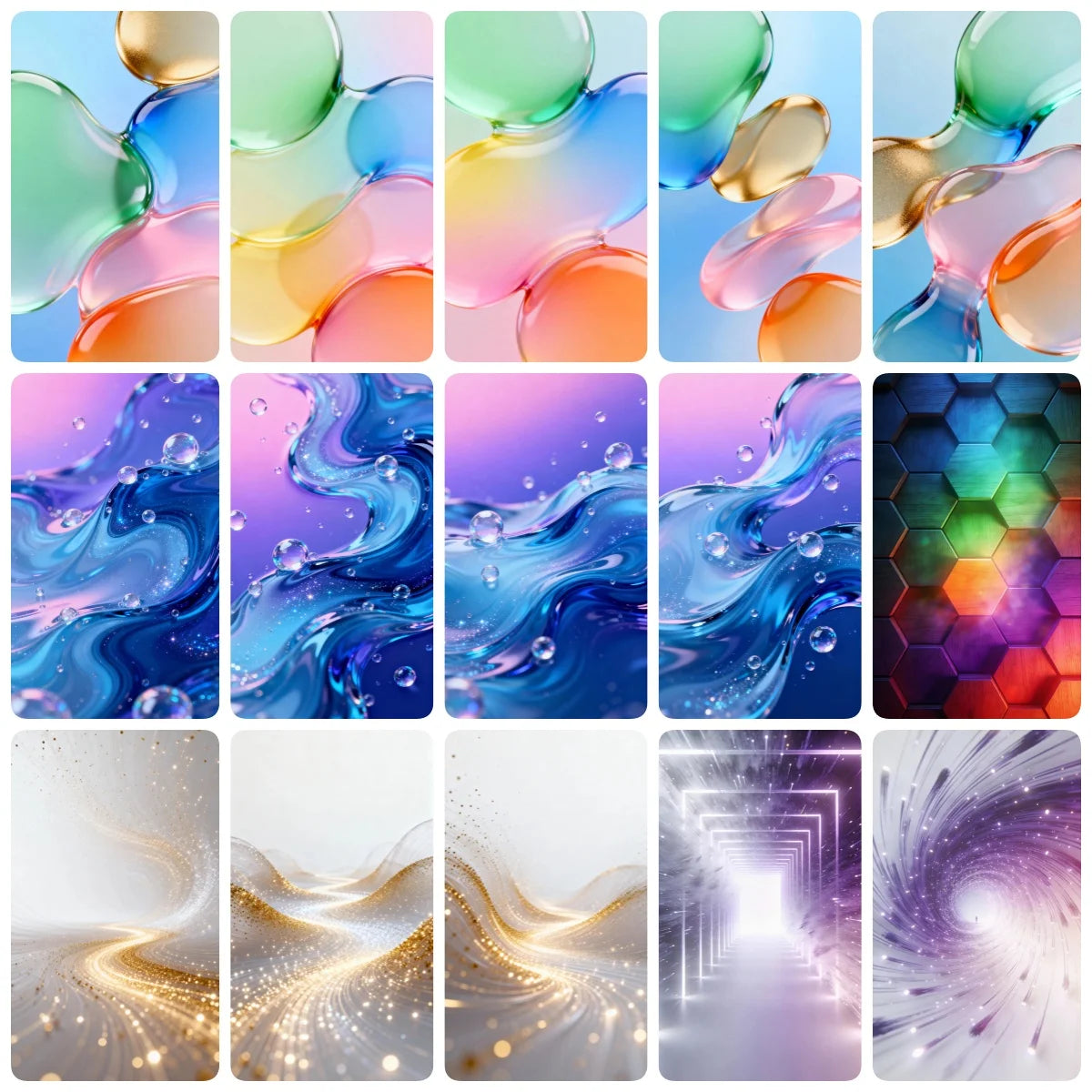 Sticker mural 3D effet art fluide pour porte coulissante en couleur bleu