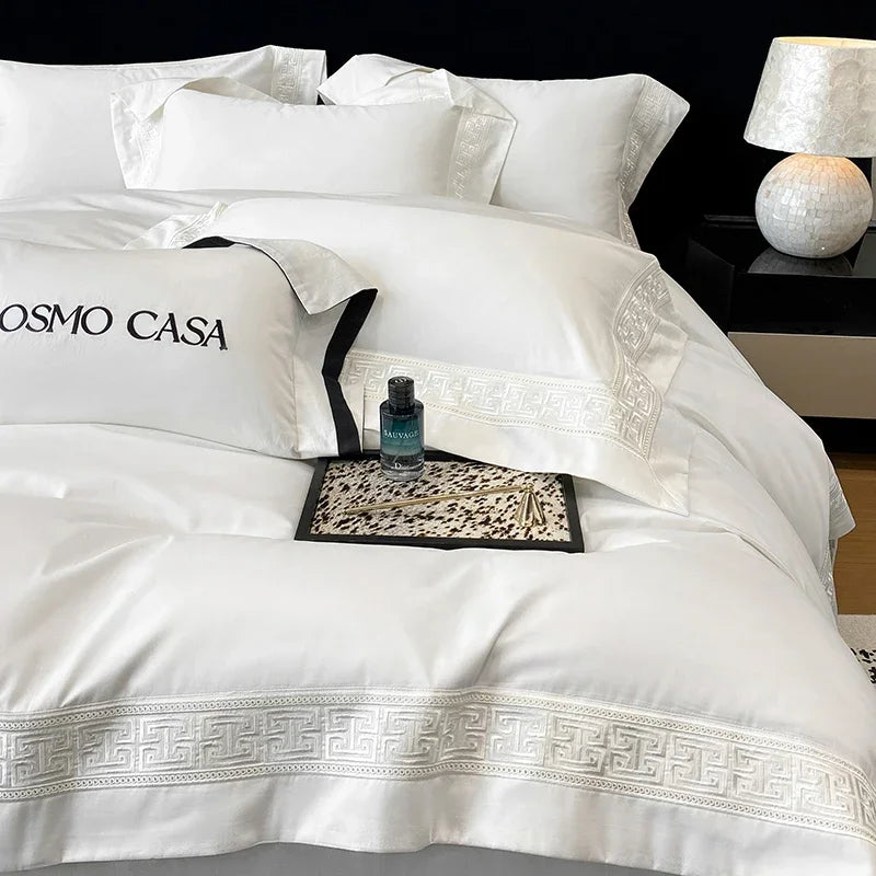 Drap plat blanc coton égyptien