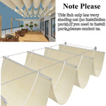 Ombre Interieur voile d'ombrage ondulée blanc jardin