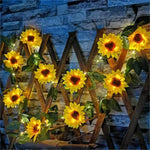 Guirlande lumineuse LED feuilles vertes décoration intérieure