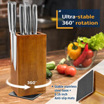 Porte-couteau bois rotation 360 degrés