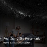 Veilleuse étoilée projetant des étoiles bleues au plafond