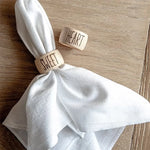 Rond de serviette rustique en bois pour Noël