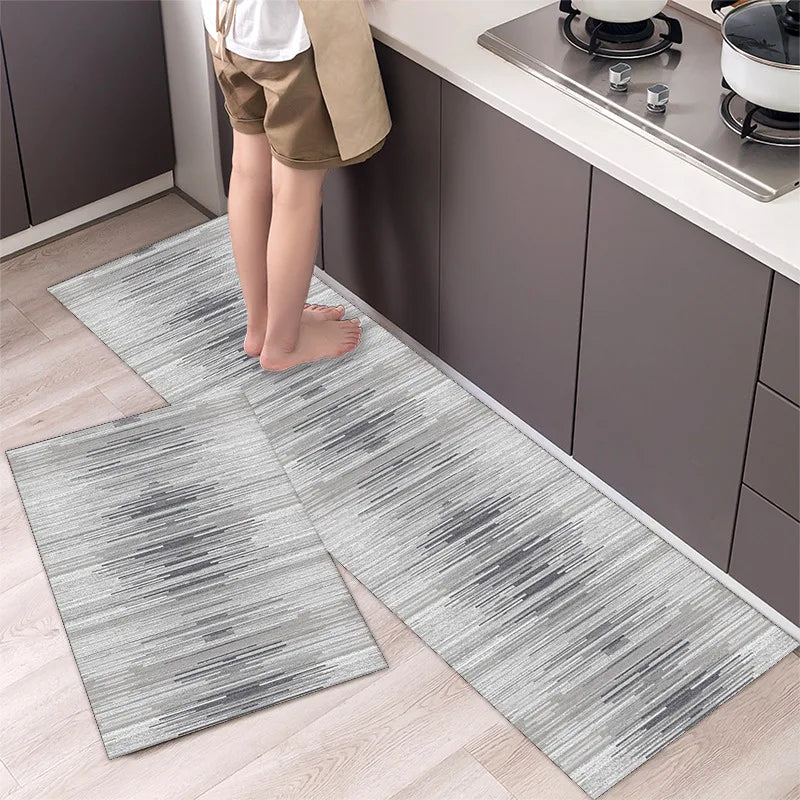 Tapis de cuisine antidérapant rouge dans une décoration intérieure