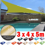 Voile d'ombrage triangulaire 3x4x5m imperméable pour terrasse