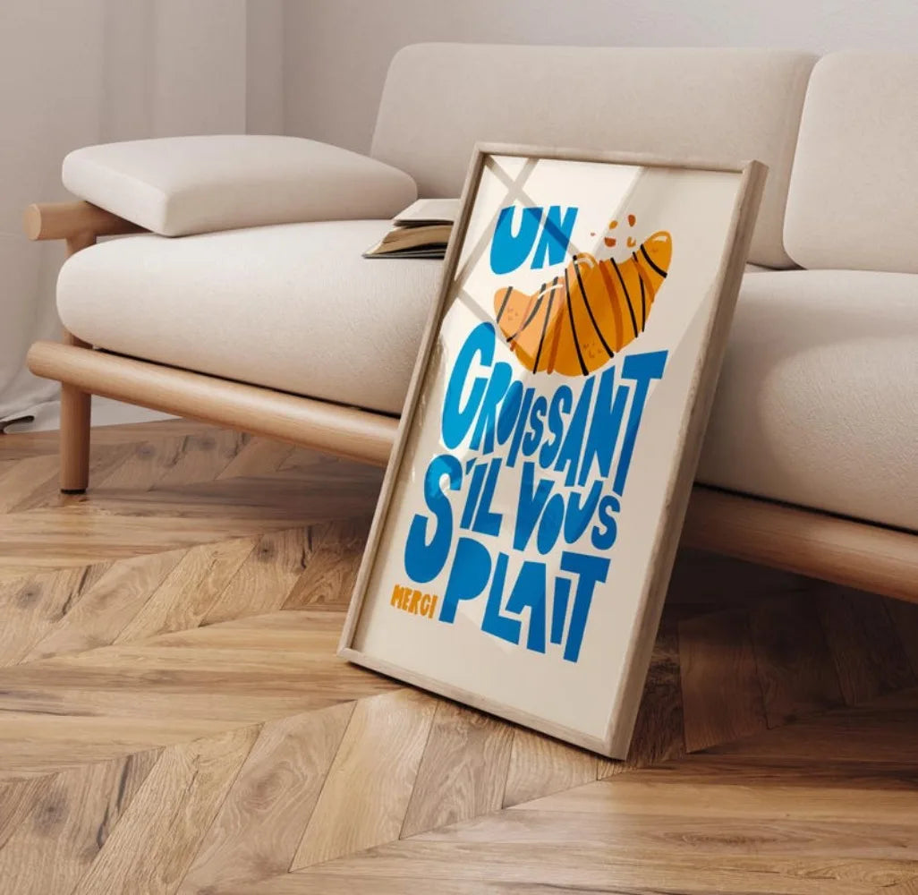 Affiche abstraite culinaire pour intérieur moderne