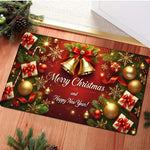 Paillasson de Noël blanc motif cloche pour entrée
