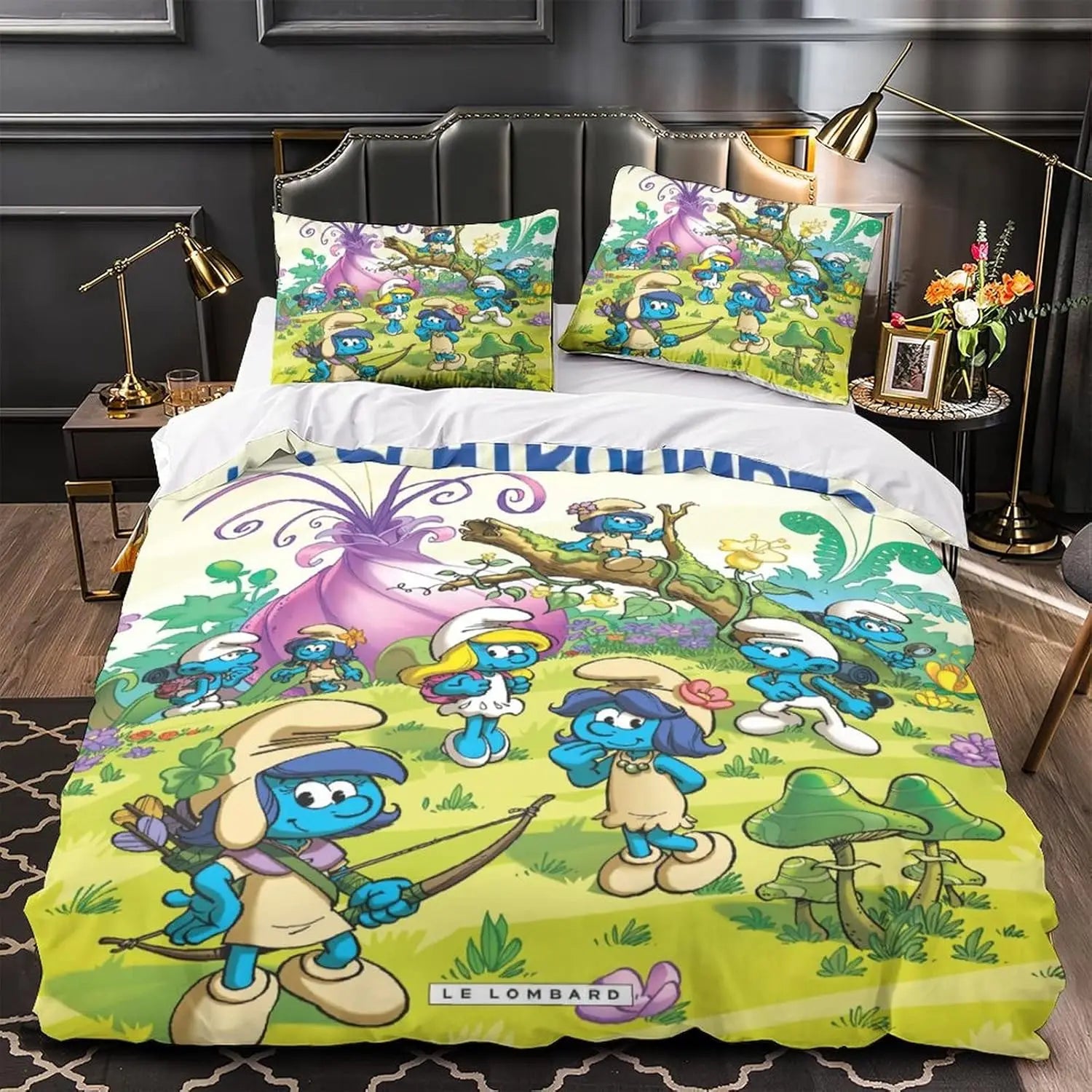 Ensemble complet housse et taie d'oreiller dans une chambre d'enfant