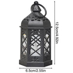 Lanterne LED noire utilisée en décoration intérieure