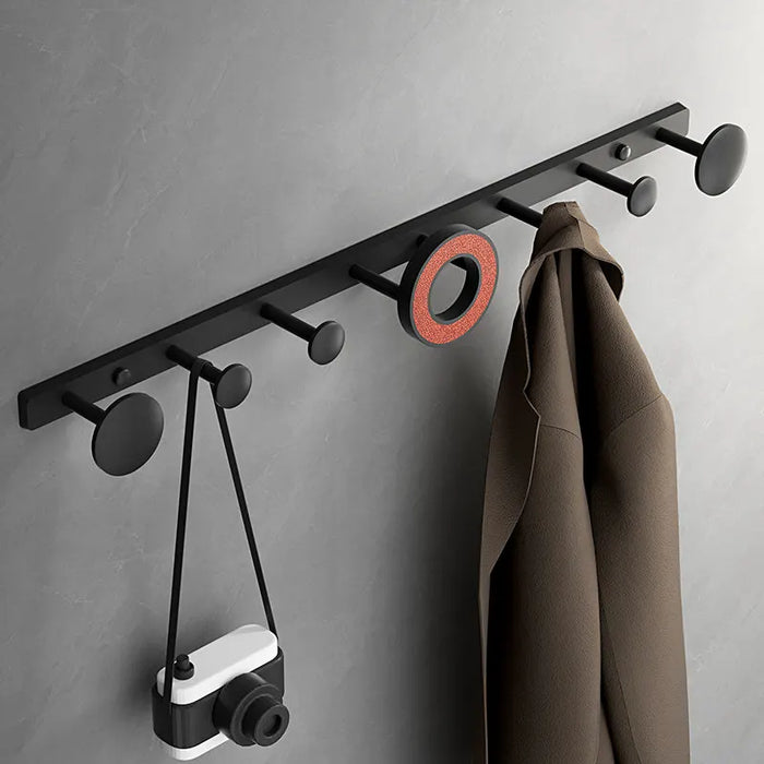 Porte-manteau mural sans perçage aluminium gris clair