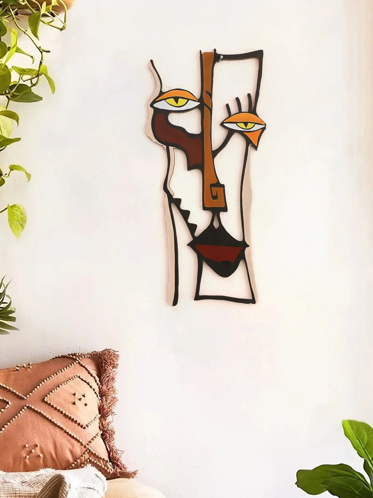 Décoration murale bois design abstrait pour salon