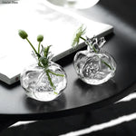 Vase en verre borosilicate grenade taille S 7x7 cm