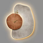 Horloge murale LED design géométrique blanche