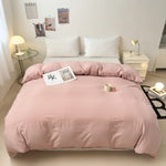 Housse de couette coton unie violette