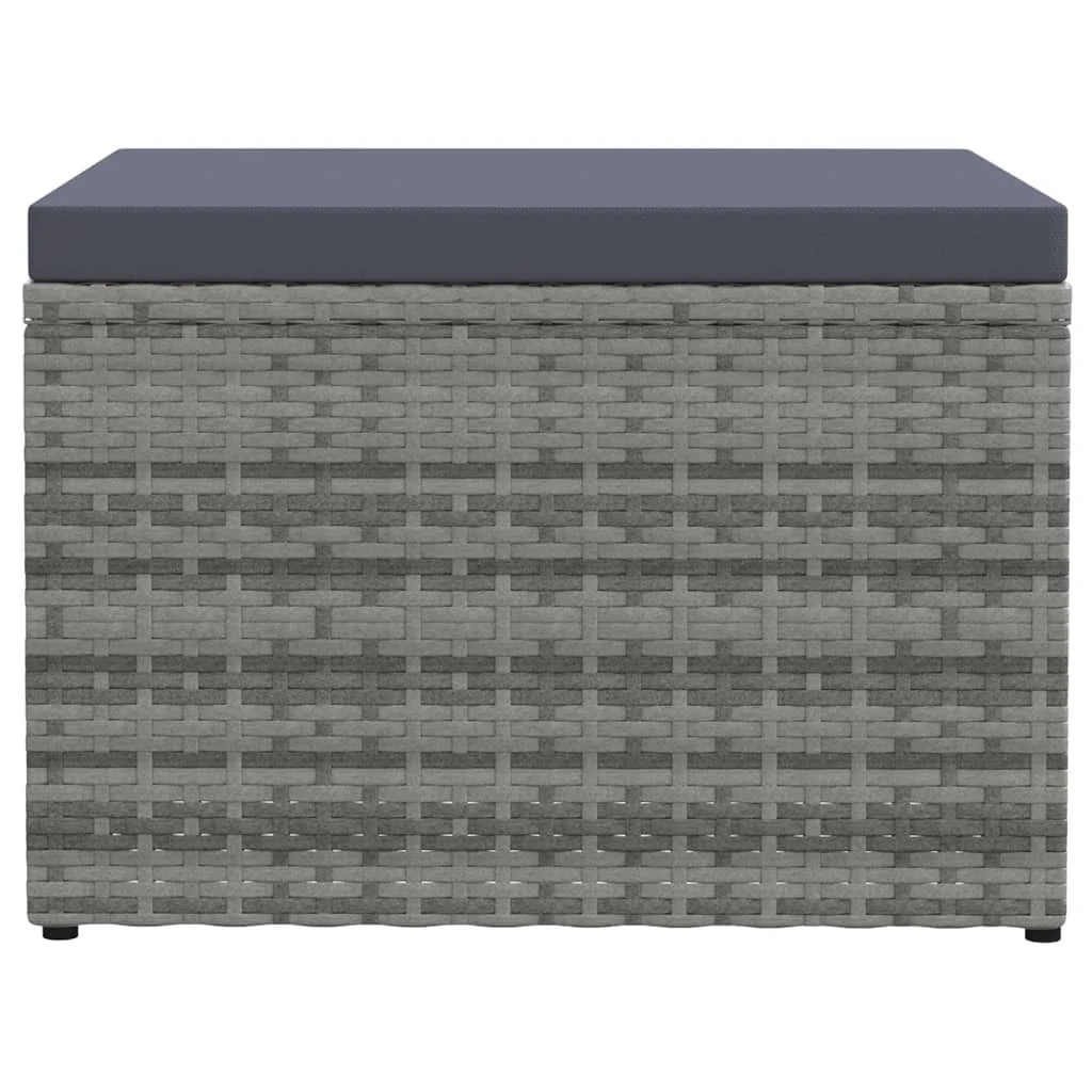 Tabouret d'appoint gris avec coussin