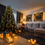 Guirlande lumineuse blanche chaude sur une terrasse pour ambiance cosy