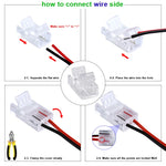 Installation connecteur LED sur bande COB