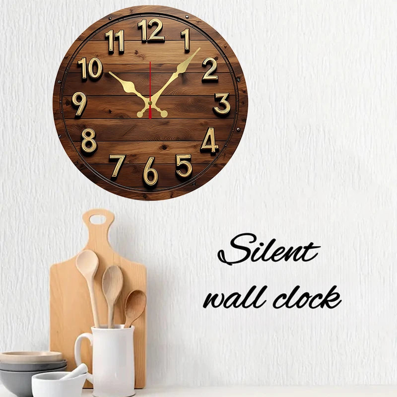 Horloge murale silencieuse dans un salon moderne